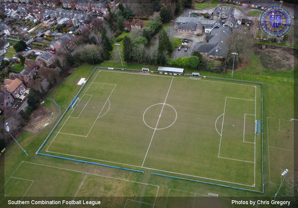 Arial view of Midhurst and Easebourne football pitch