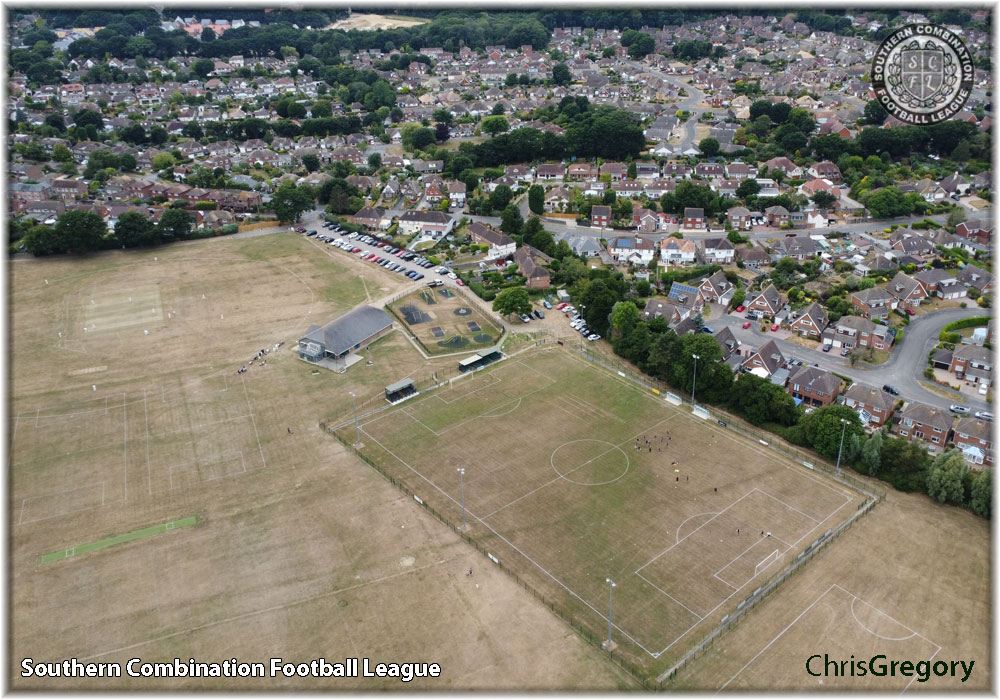 Drone photo of Little Common Football Club