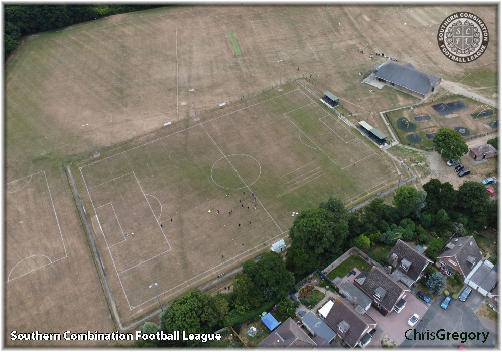 Drone photo of Little Common Football Club